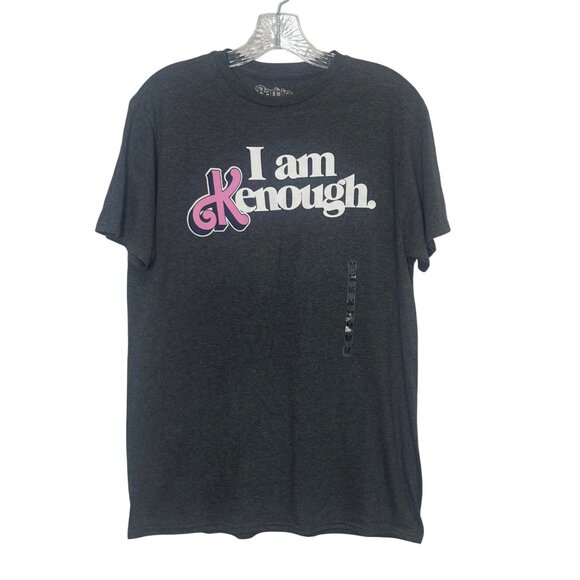 Barbie The Movie "I Am Kenough" Graphic Tshirt Mens Medium Gray New - Picture 2 of 11